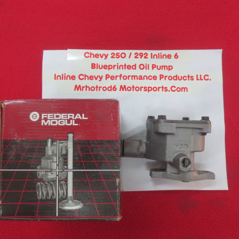 Oil Pump Chevy 6 250 / 292 New High-Performance Blue Printed